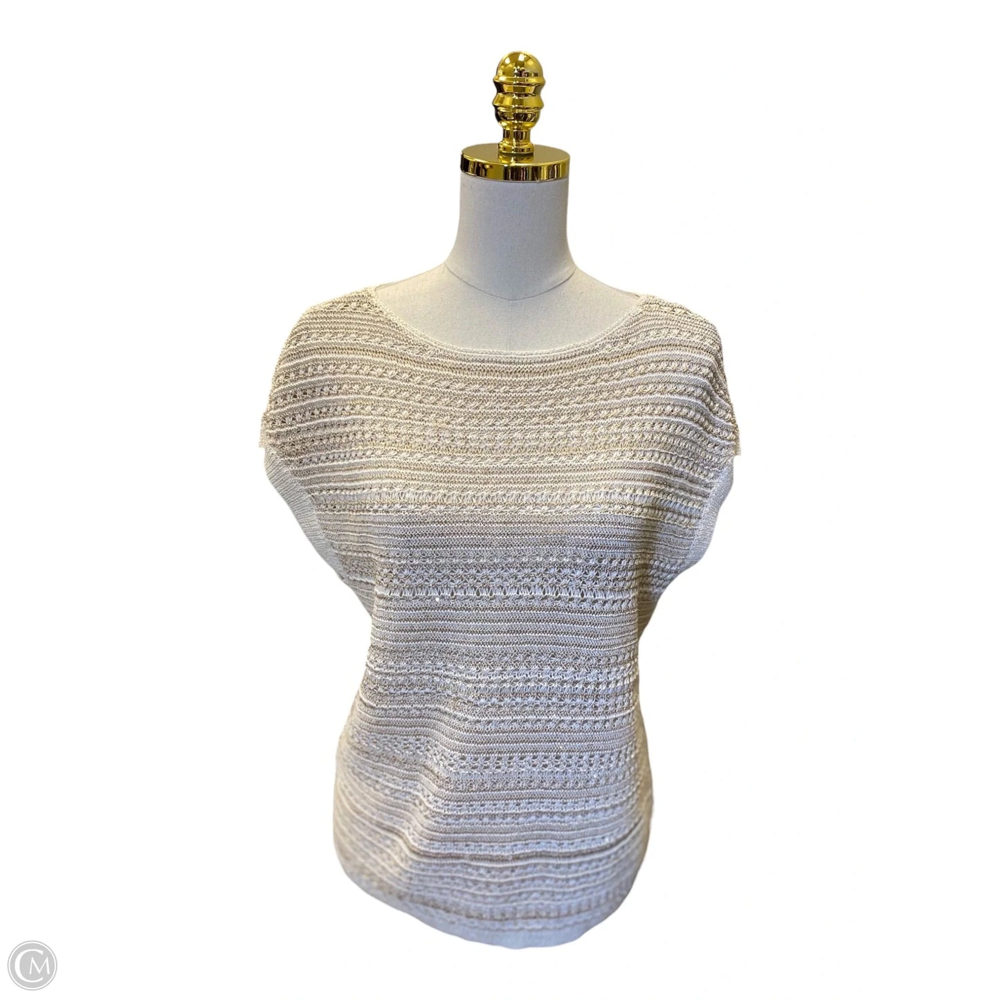 Top Short Sleeve By White House Black Market In Beige, Size: S