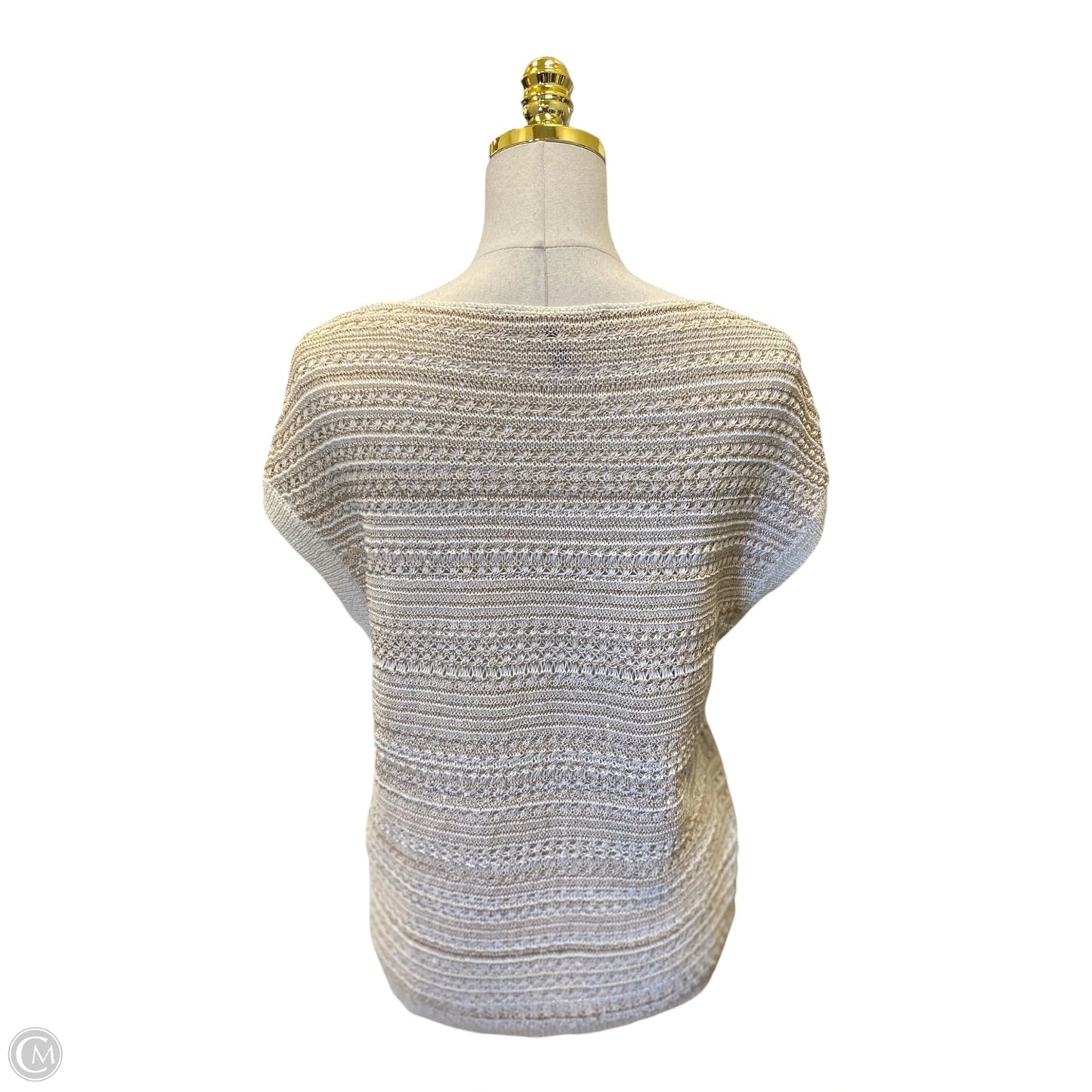 Top Short Sleeve By White House Black Market In Beige, Size: S