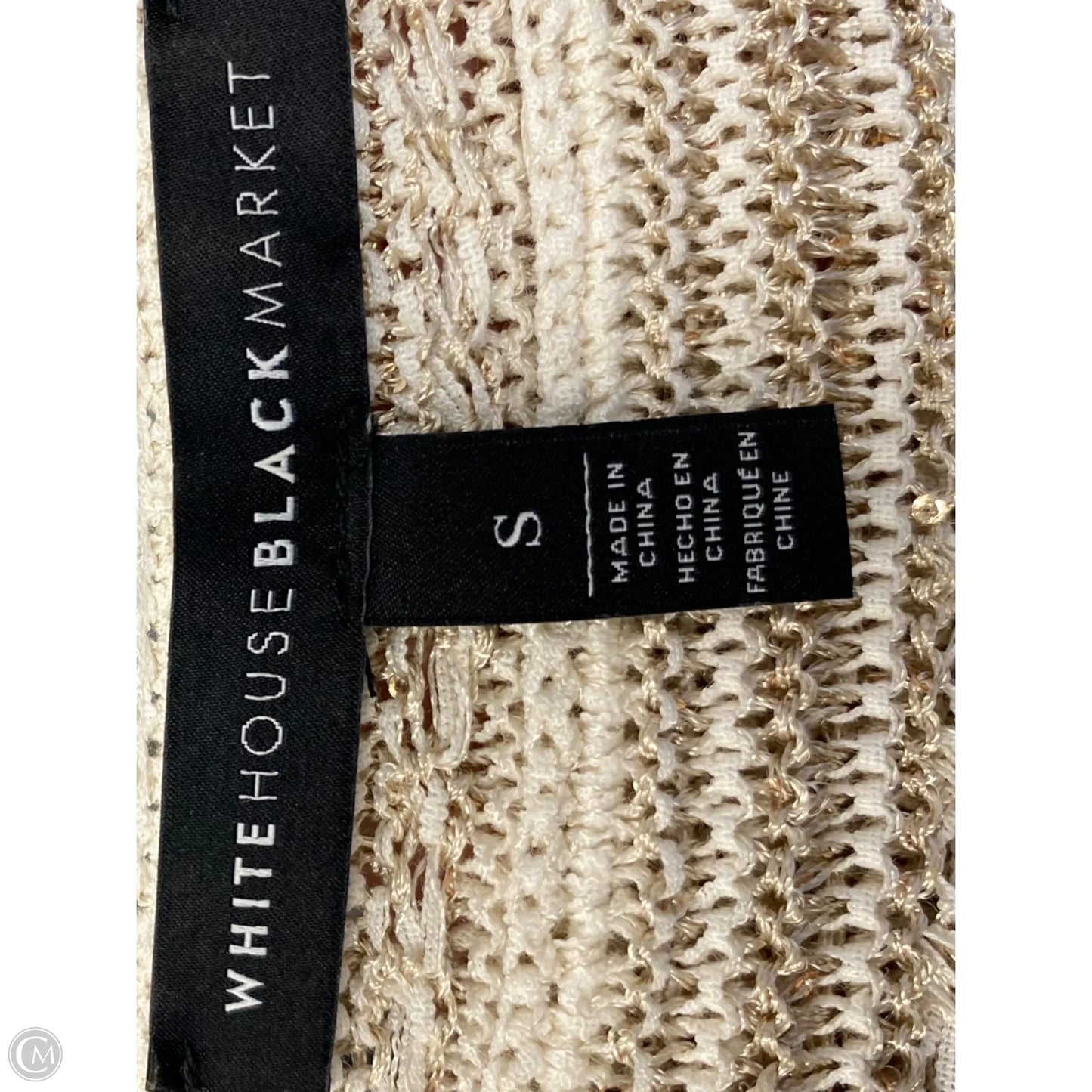 Top Short Sleeve By White House Black Market In Beige, Size: S
