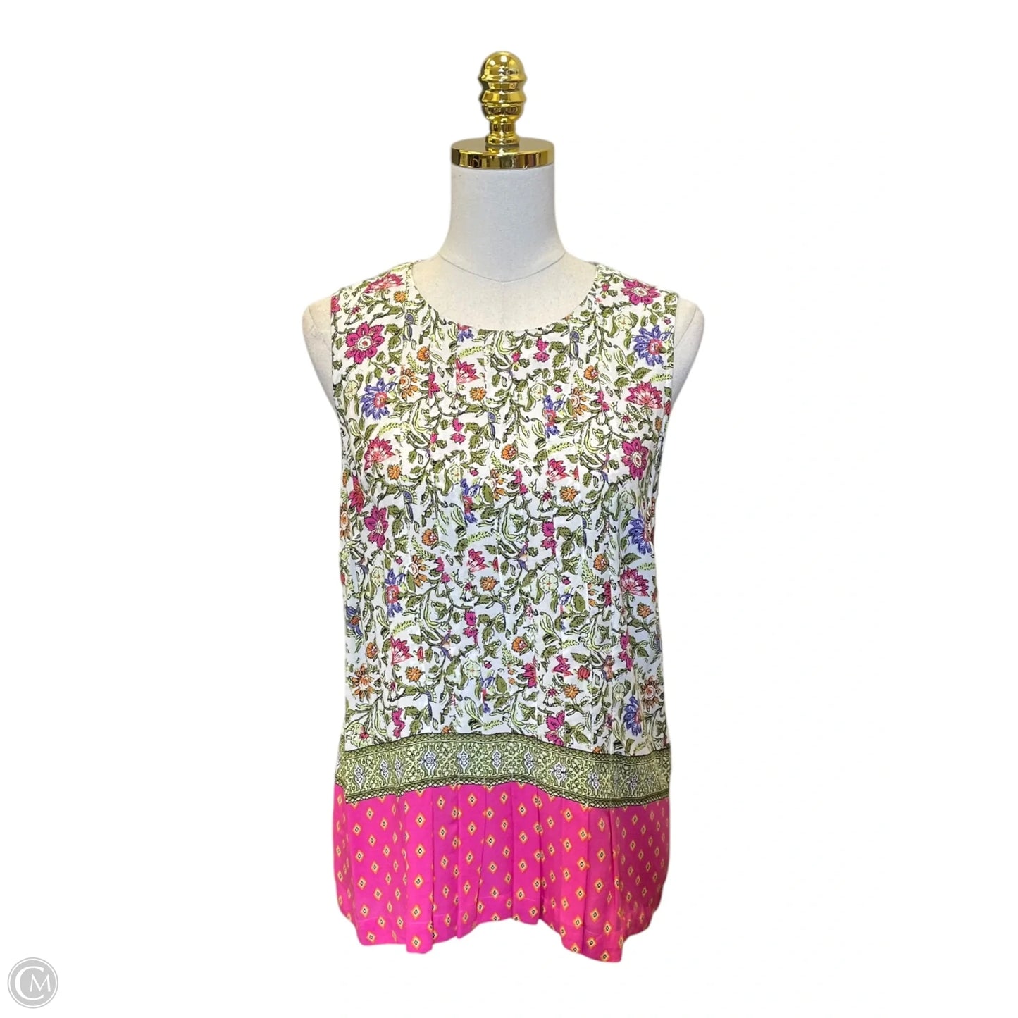 Blouse Sleeveless By J. Jill In Floral Print, Size: S