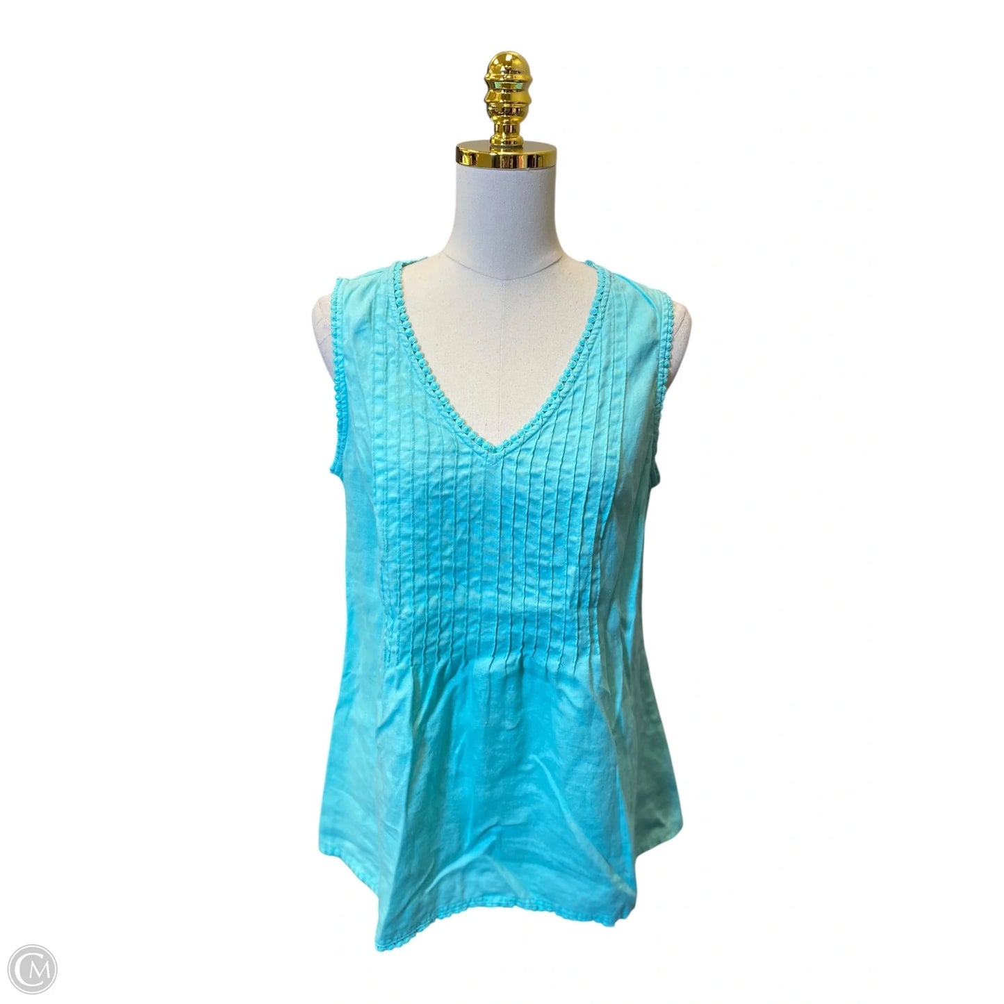 Blouse Sleeveless By Boden In Aqua, Size: M