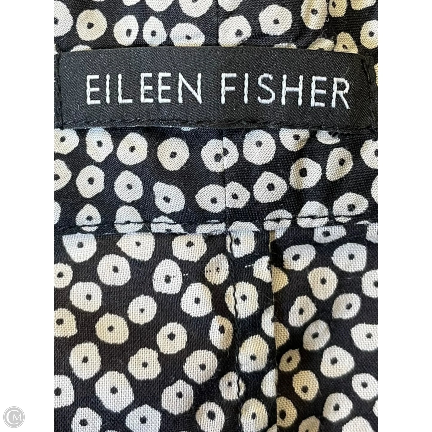 Dress Casual Midi By Eileen Fisher In Black & White, Size: M