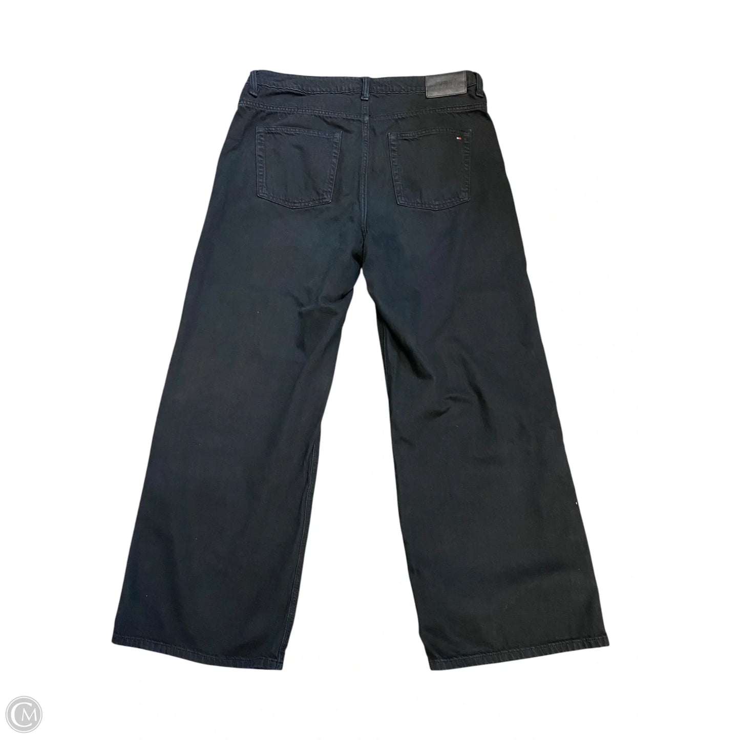 Jeans Wide Leg By Tommy Hilfiger In Black Denim, Size: 12