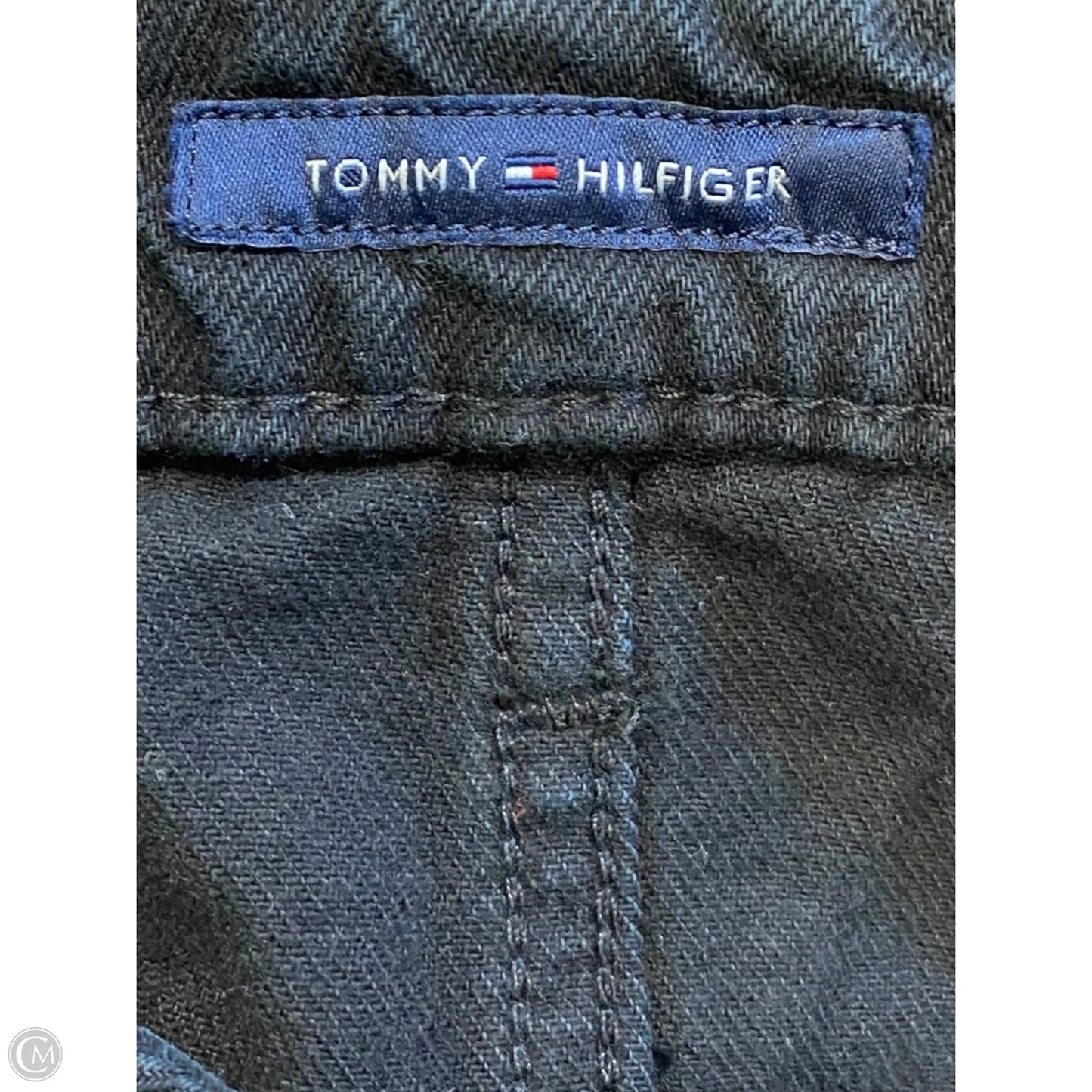 Jeans Wide Leg By Tommy Hilfiger In Black Denim, Size: 12