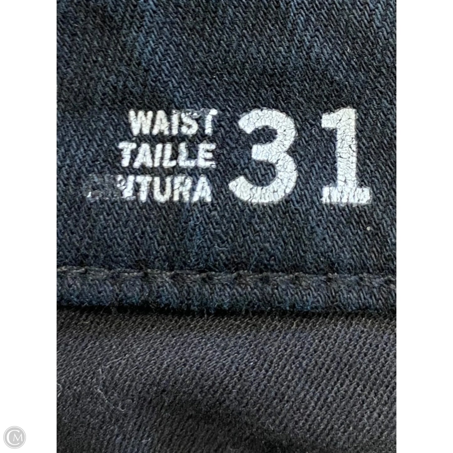 Jeans Wide Leg By Tommy Hilfiger In Black Denim, Size: 12