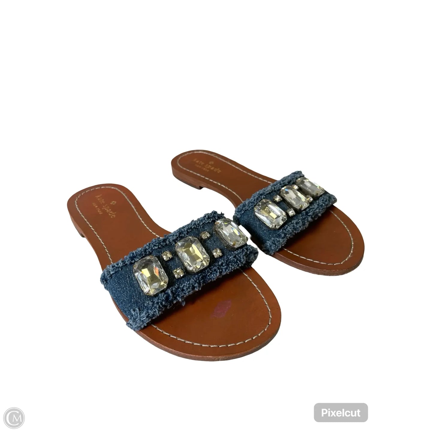 Sandals Designer By Kate Spade In Black & Tan, Size: 8