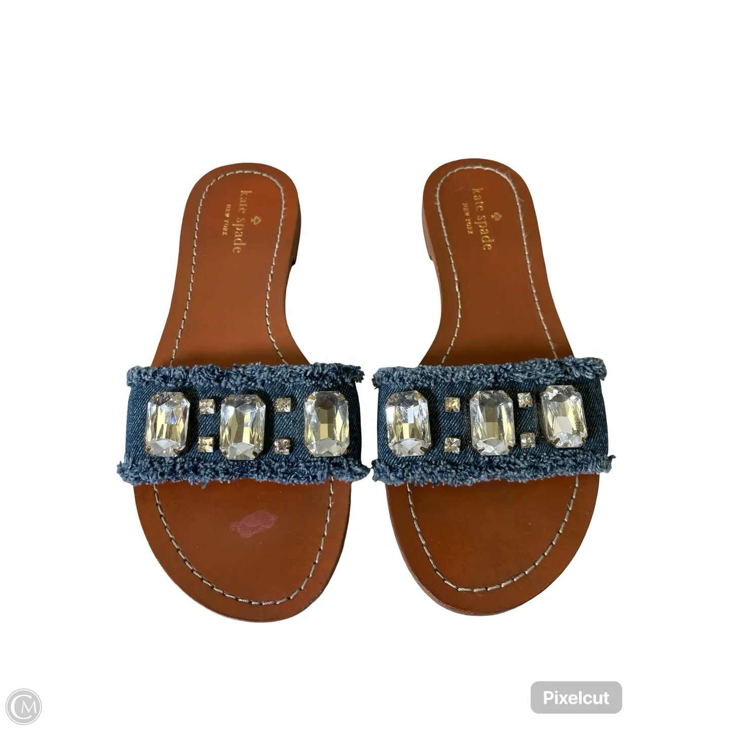 Sandals Designer By Kate Spade In Black & Tan, Size: 8