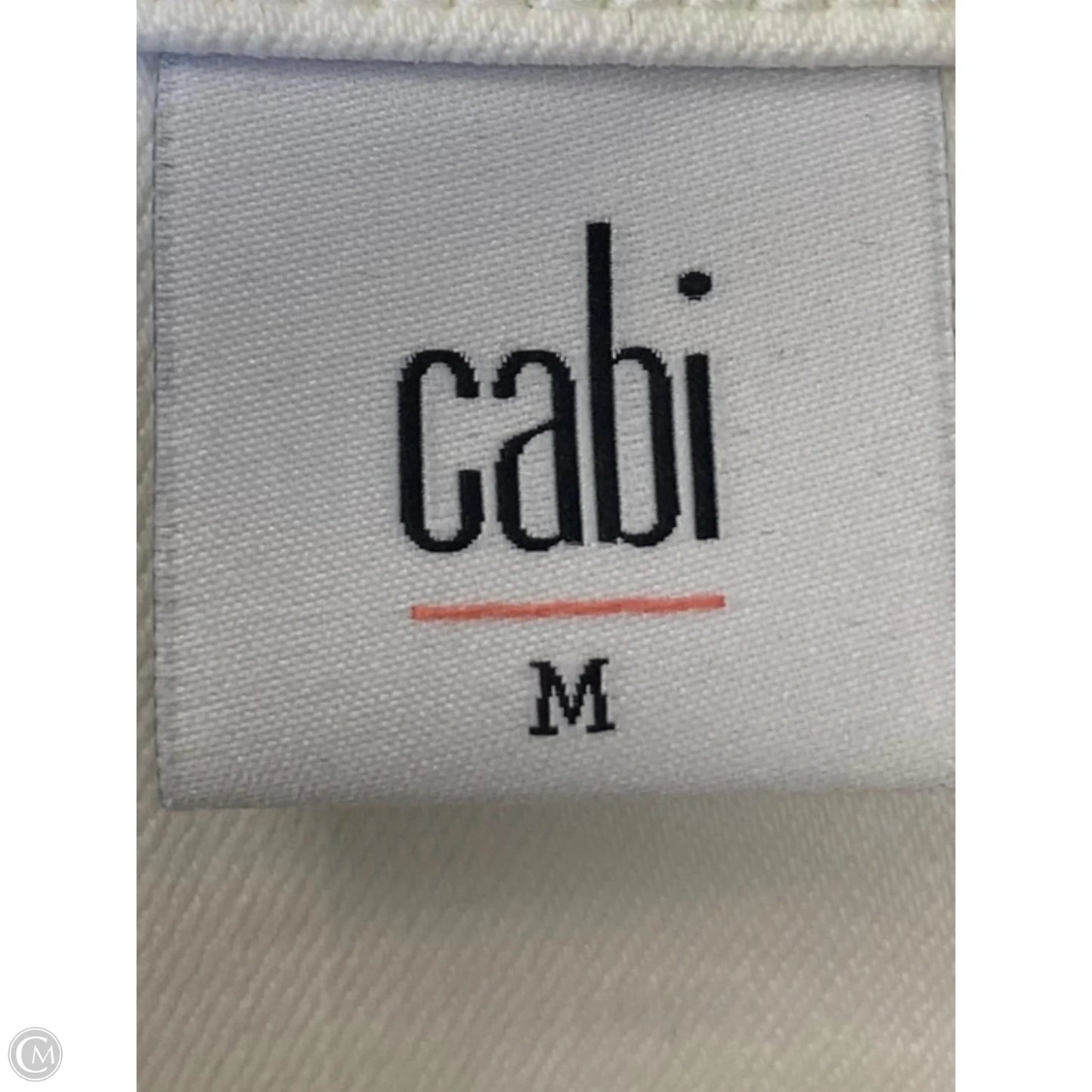 Jacket Denim By Cabi In White Denim, Size: M
