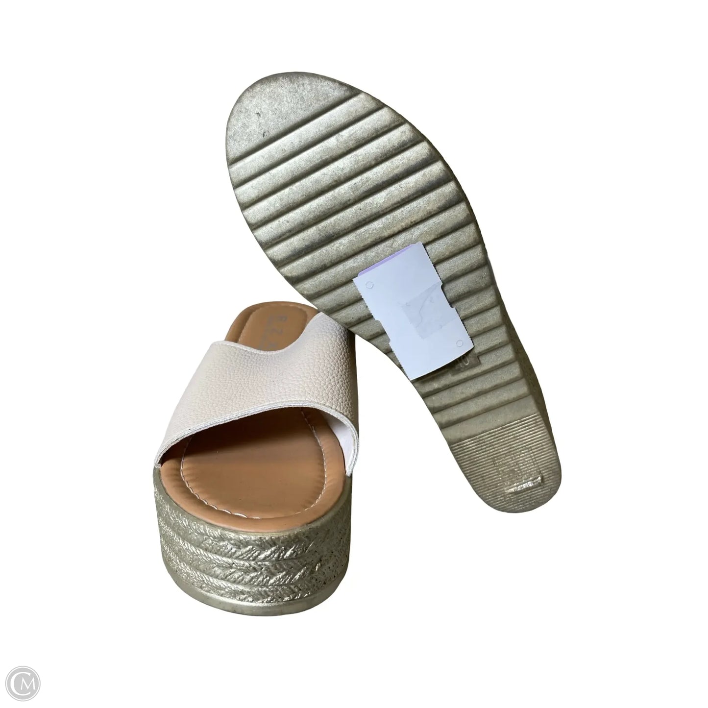 Shoes Heels Platform By Clothes Mentor In Cream, Size: 9.5