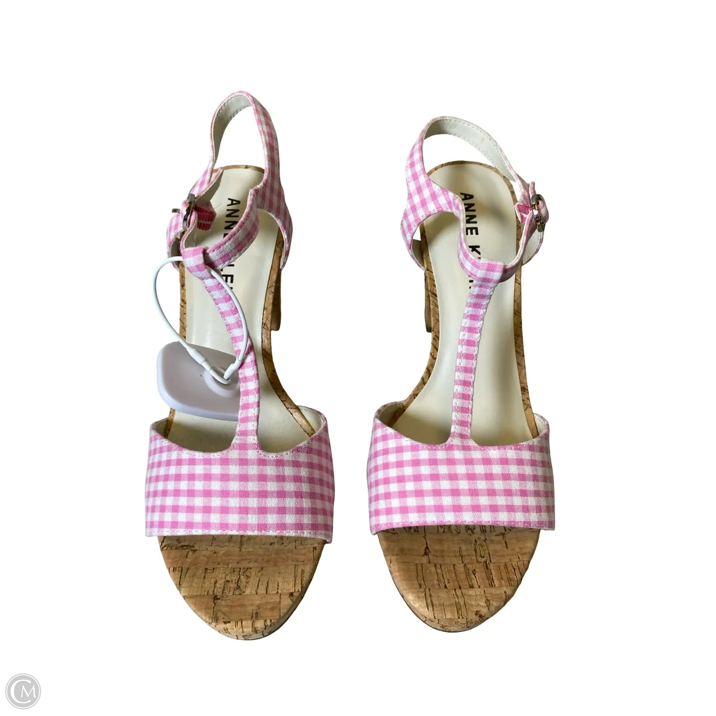 Sandals Heels Block By Anne Klein In Brown & Pink, Size: 9