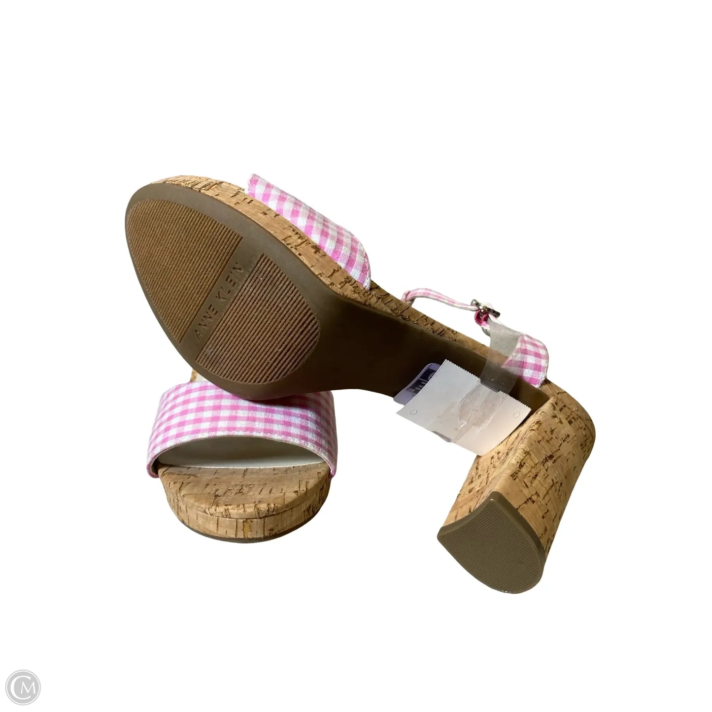 Sandals Heels Block By Anne Klein In Brown & Pink, Size: 9