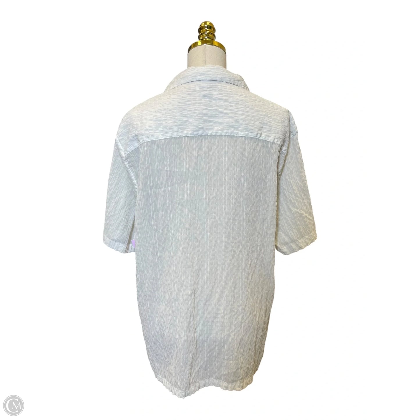 Blouse Short Sleeve By Zara In White, Size: L