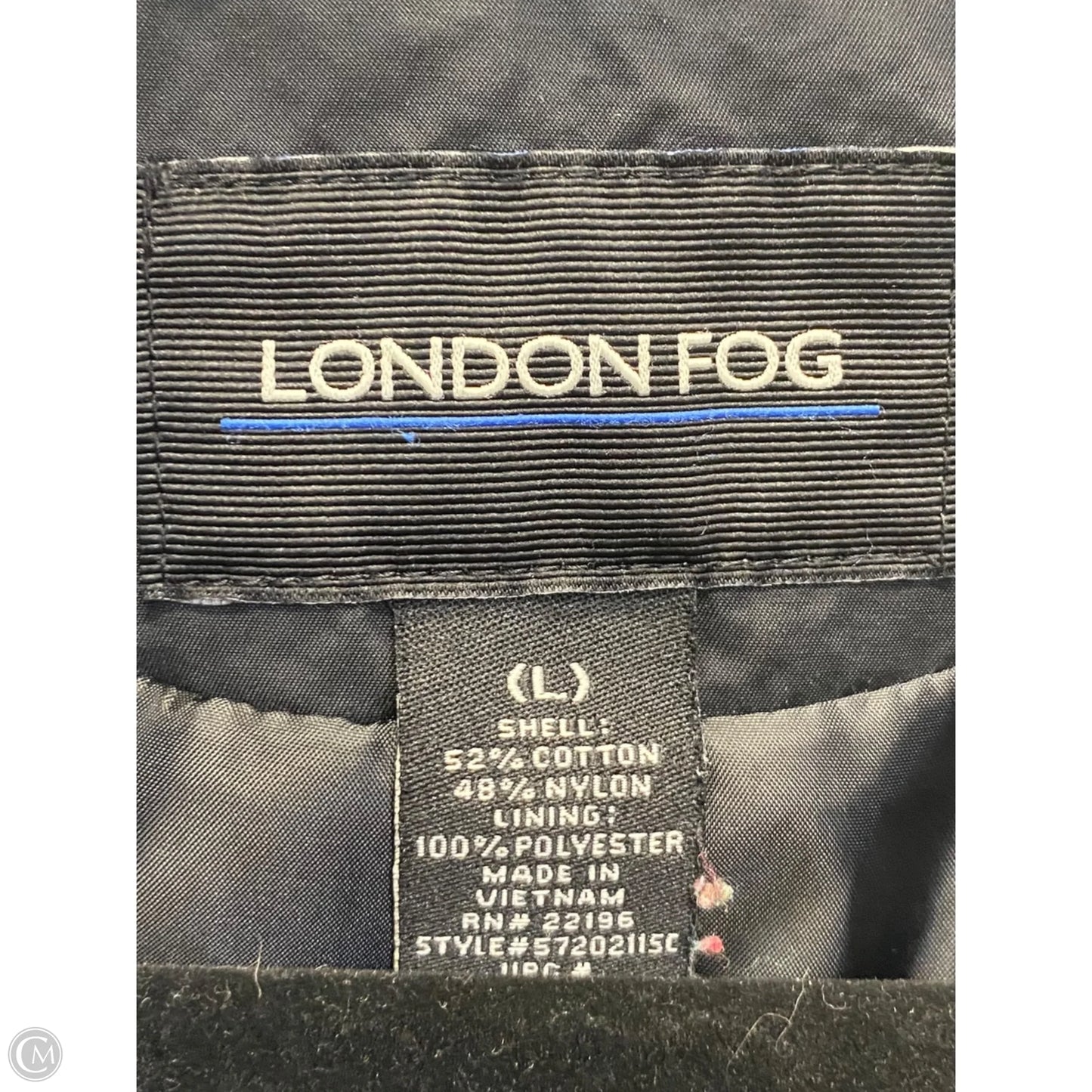 Jacket Other By London Fog In Black, Size: L