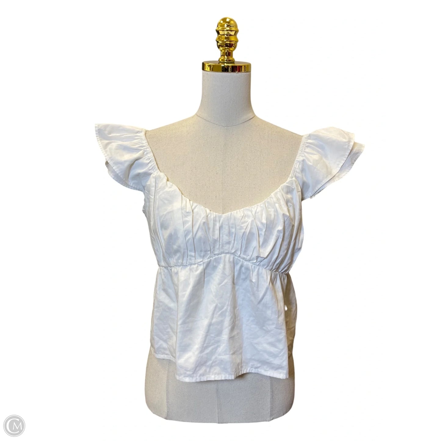 Blouse Sleeveless By Abercrombie And Fitch In White, Size: L