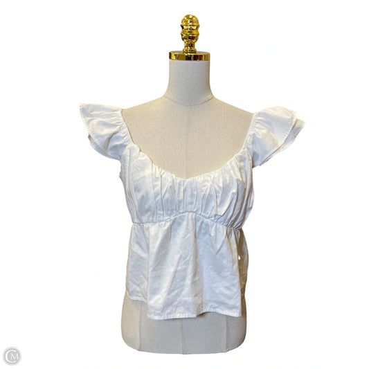 Blouse Sleeveless By Abercrombie And Fitch In White, Size: L