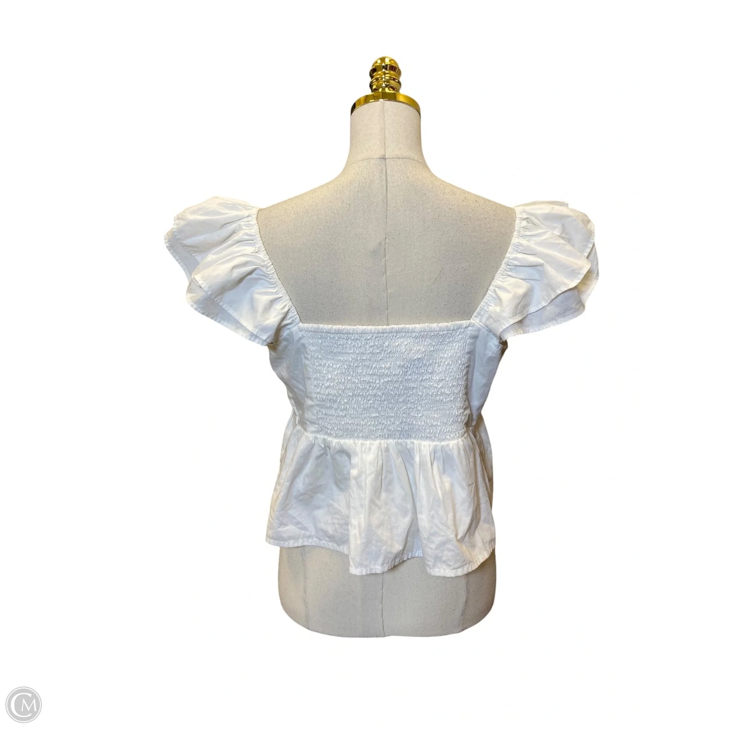 Blouse Sleeveless By Abercrombie And Fitch In White, Size: L