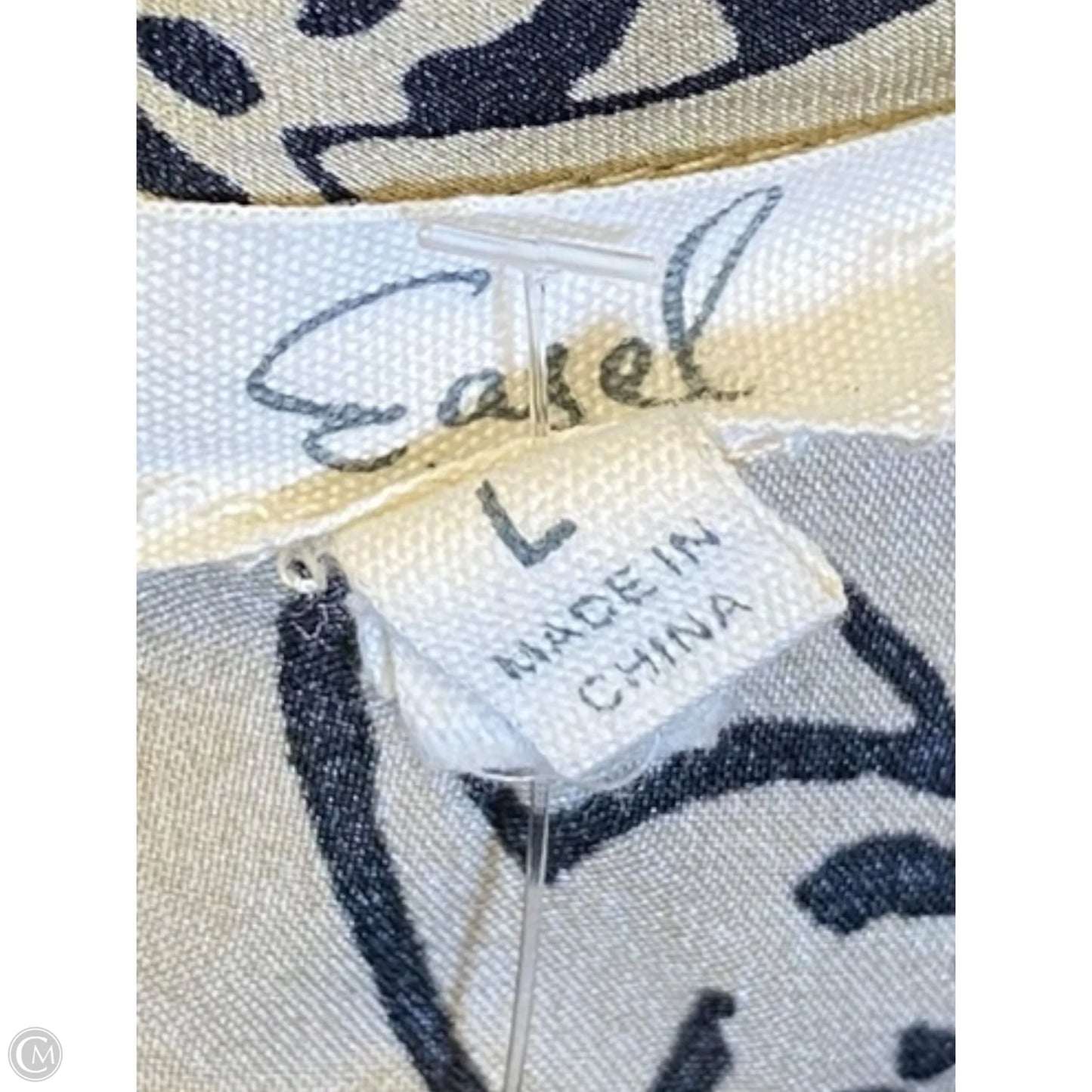 Dress Casual Midi By Easel In Black & Gold, Size: L