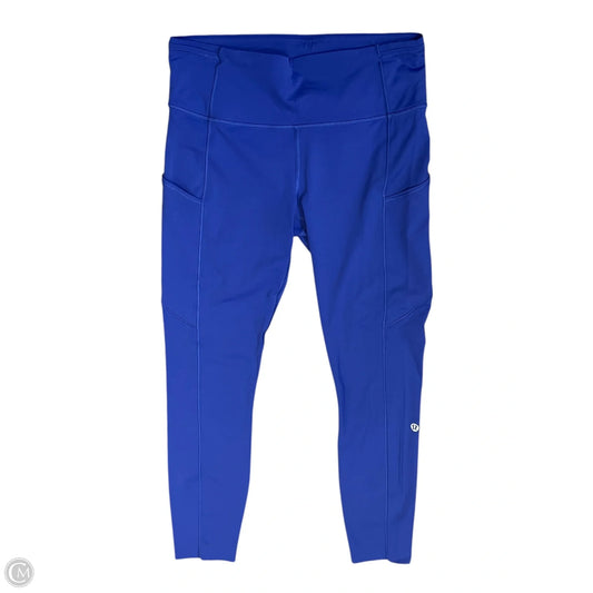 Athletic Leggings Capris By Lululemon In Blue, Size: M