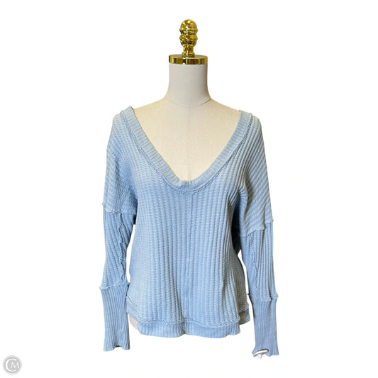 Blouse Long Sleeve By We The Free In Blue, Size: S