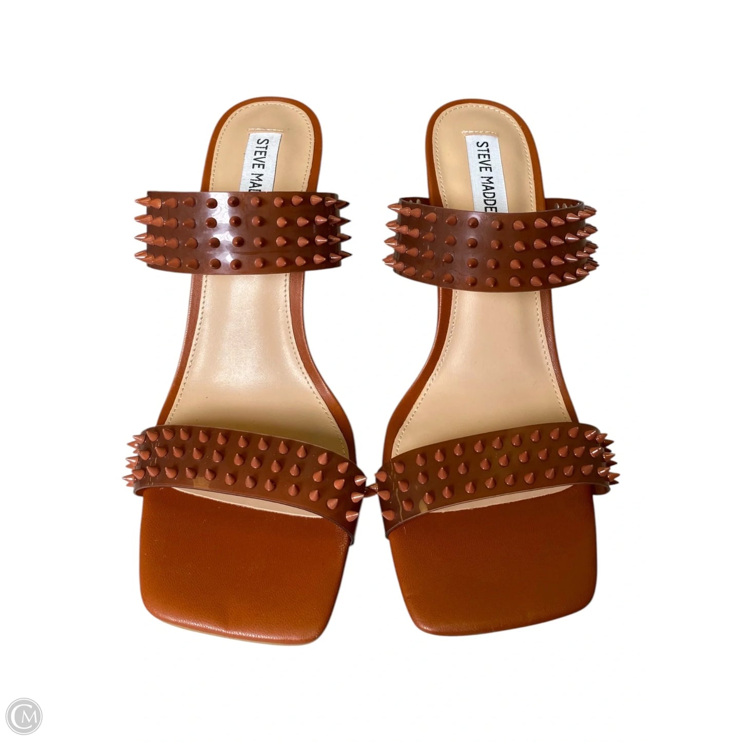 Sandals Heels Stiletto By Steve Madden In Brown, Size: 10