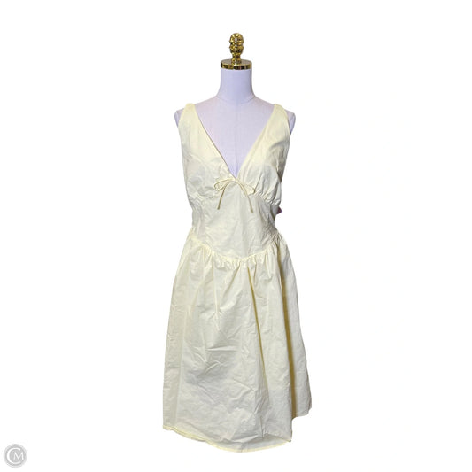 Dress Casual Midi By Clothes Mentor In Yellow, Size: Xxl