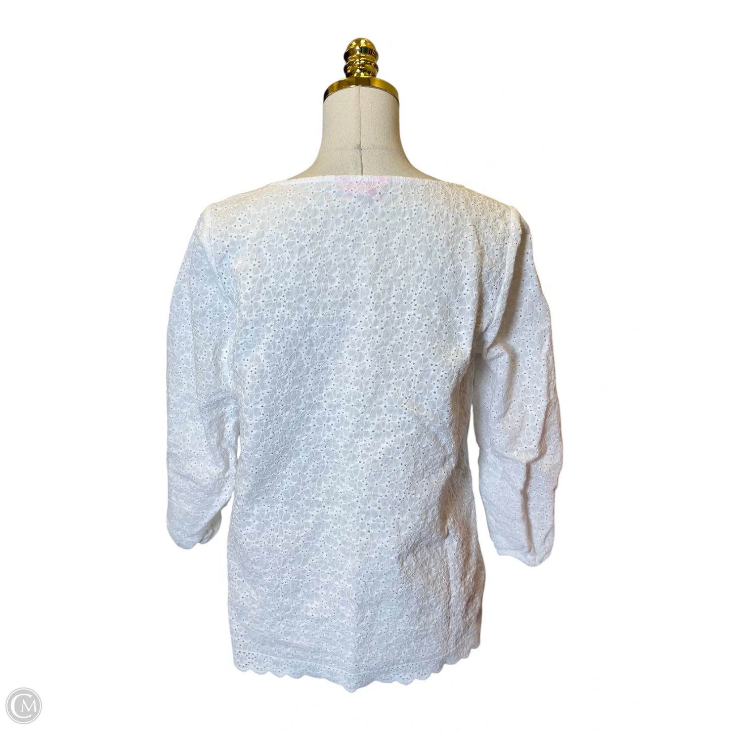 Blouse Designer By Lilly Pulitzer In White, Size: M