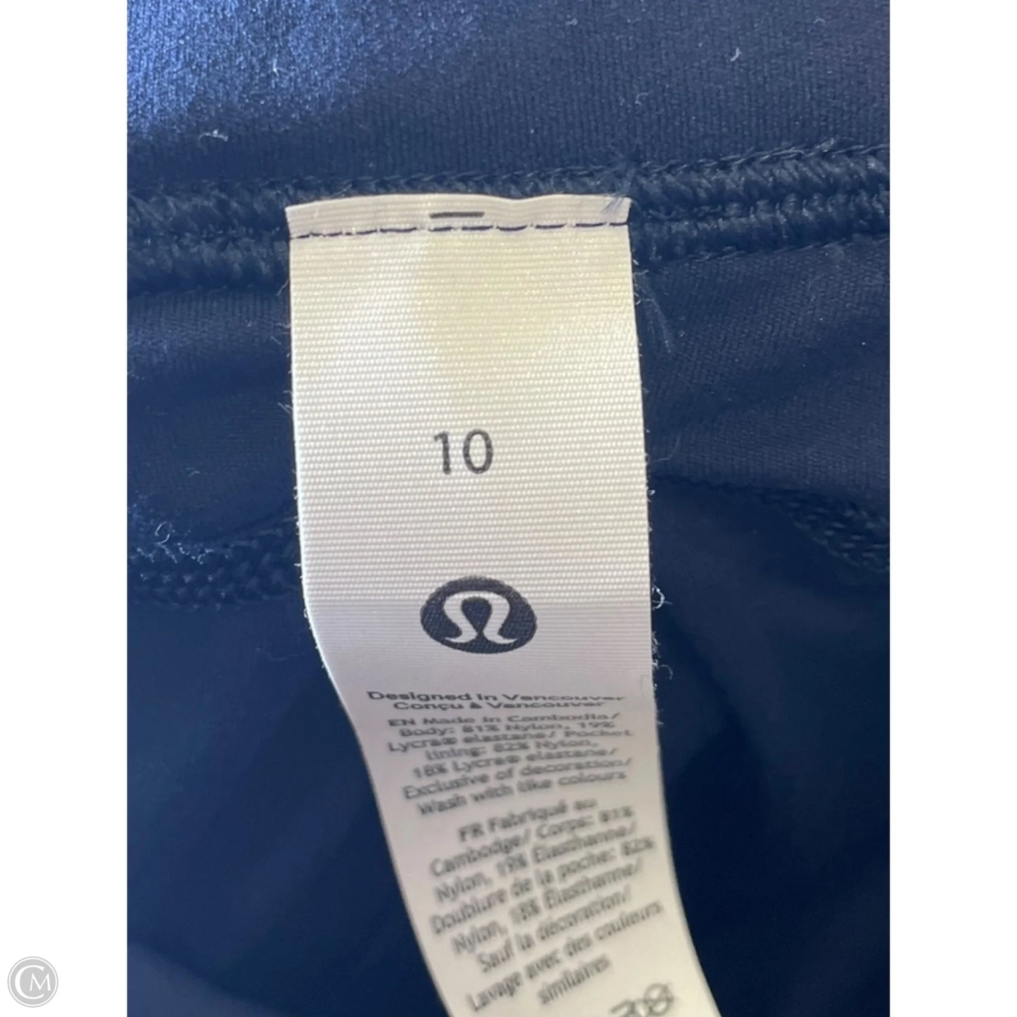 Athletic Leggings By Lululemon In Navy, Size: 10