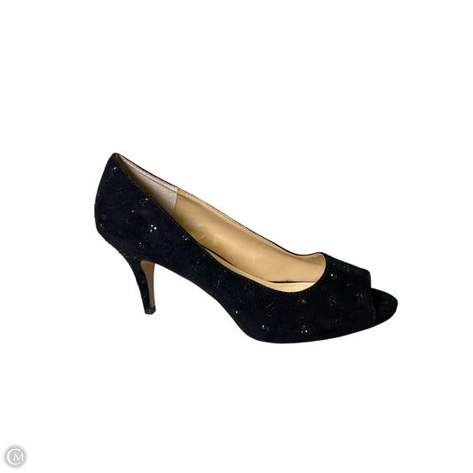 Sandals Heels Stiletto By Luxe In Black, Size: 10