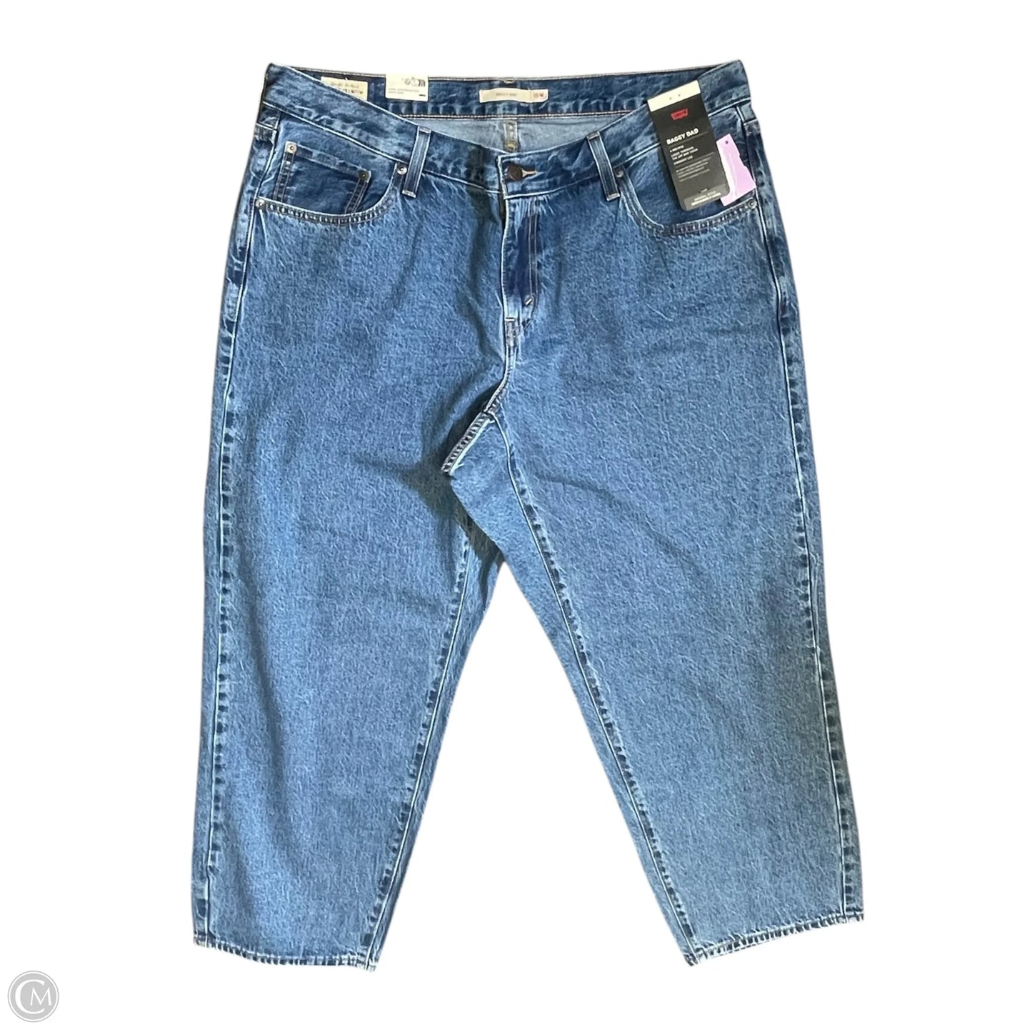 Jeans Straight By Levis In Blue Denim, Size: 16
