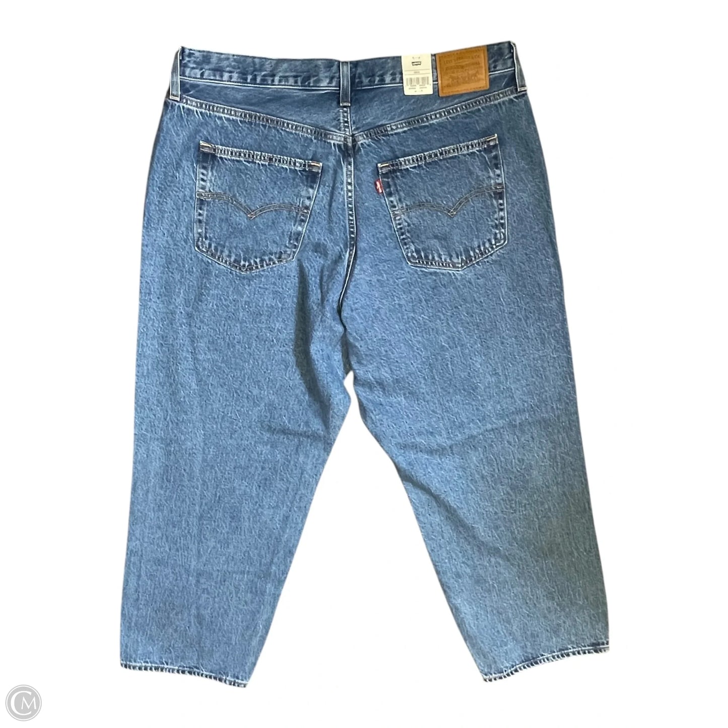 Jeans Straight By Levis In Blue Denim, Size: 16