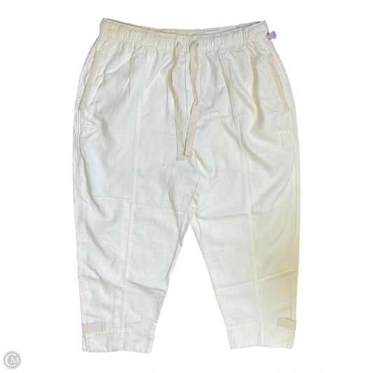 Pants Cropped By Zara In Cream, Size: Xl