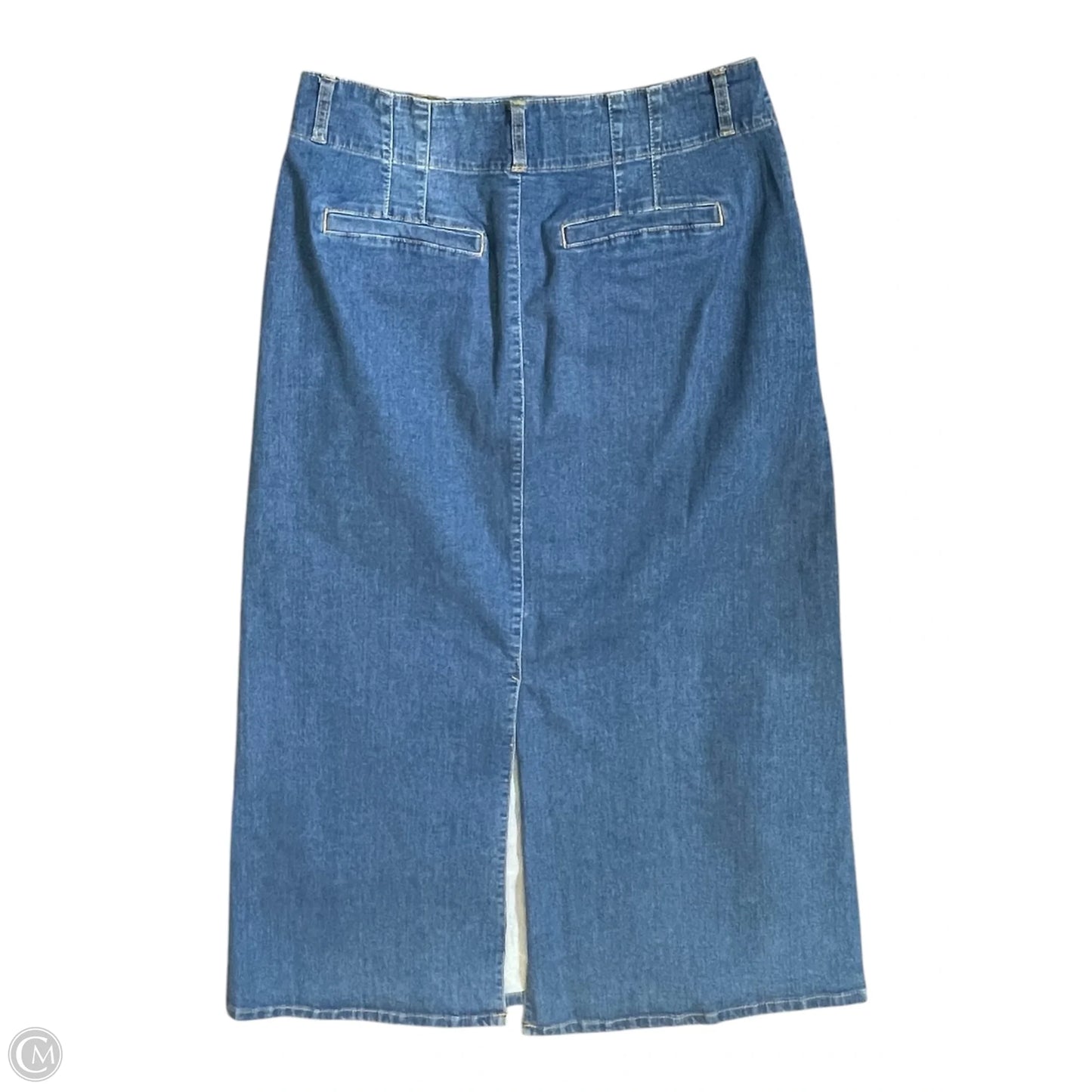 Skirt Maxi By One 5 One In Blue Denim, Size: 14