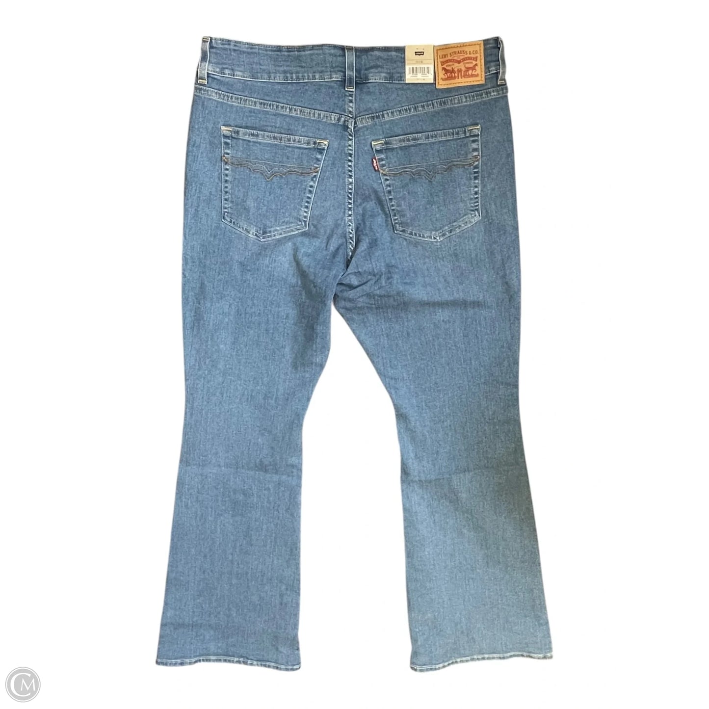 Jeans Flared By Levis In Blue Denim, Size: 16