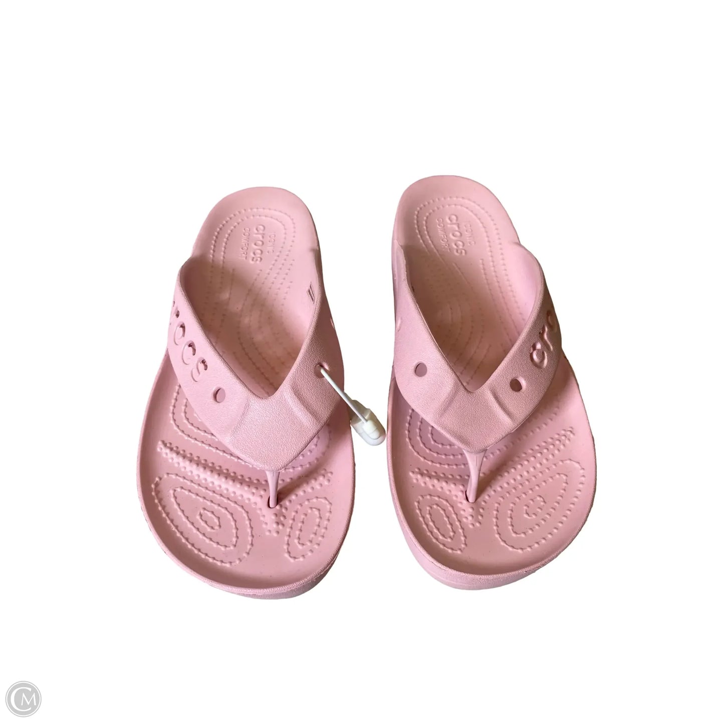 Sandals Flats By Crocs In Pink, Size: 8