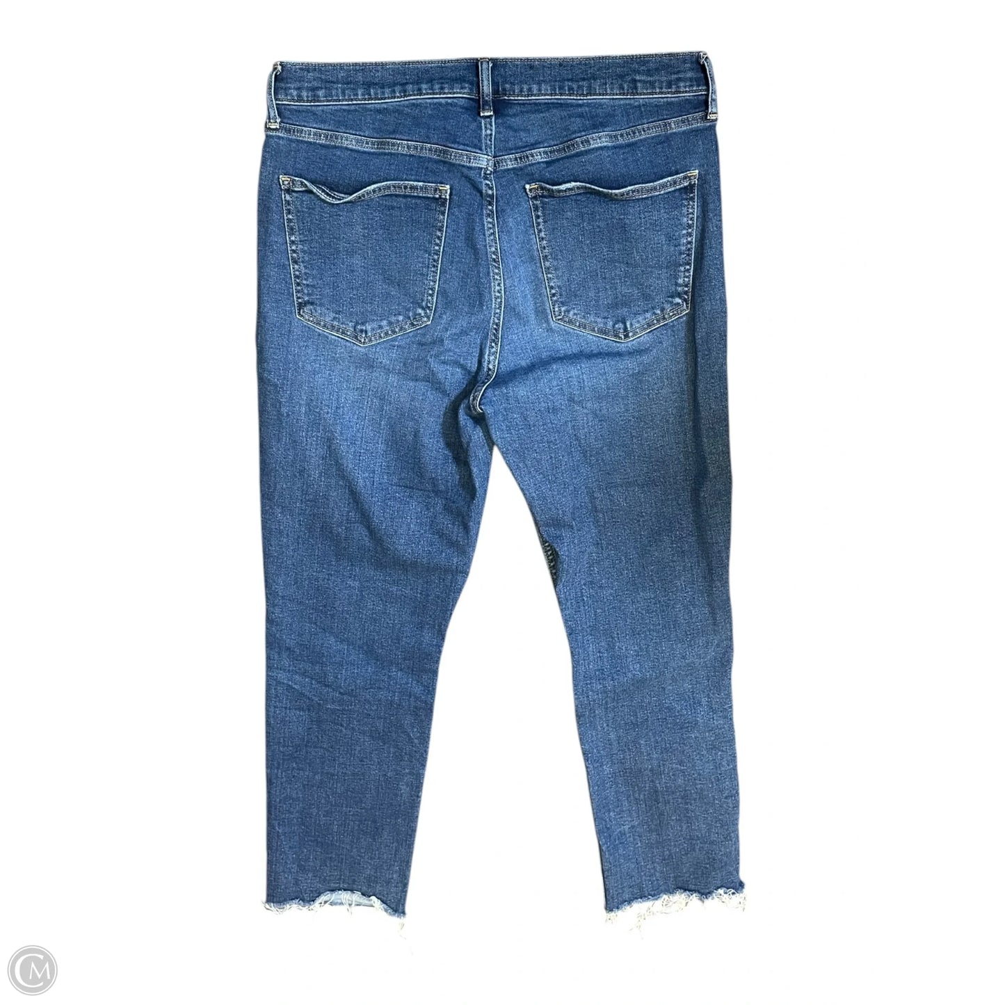 Jeans Straight By Gap In Blue Denim, Size: 14