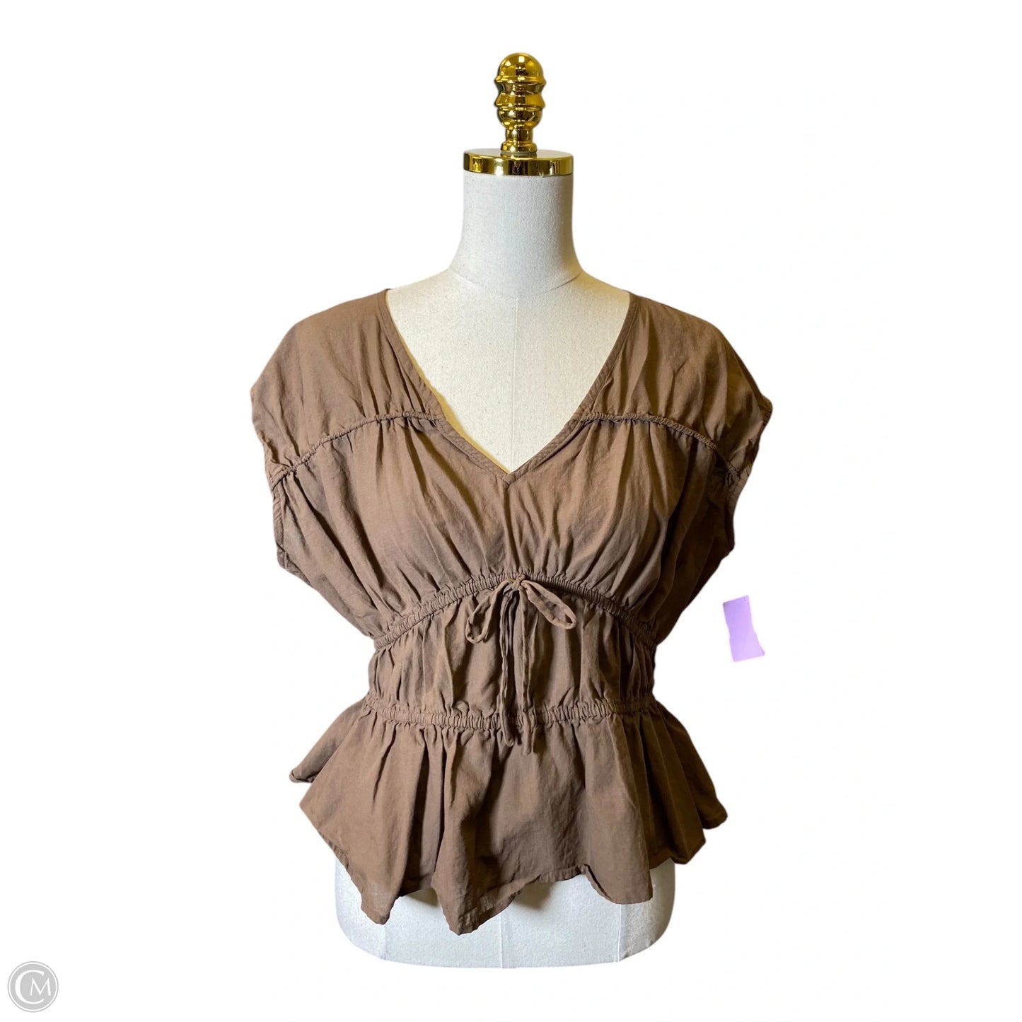 Blouse Sleeveless By Calypso St Barth In Brown, Size: M