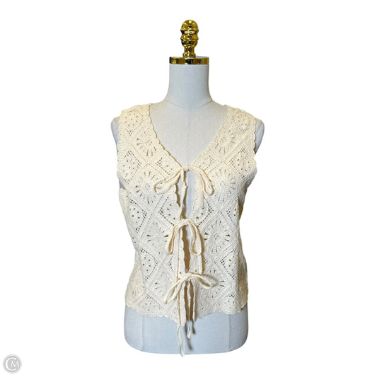 Blouse Sleeveless By Ultra Pink In Cream, Size: S