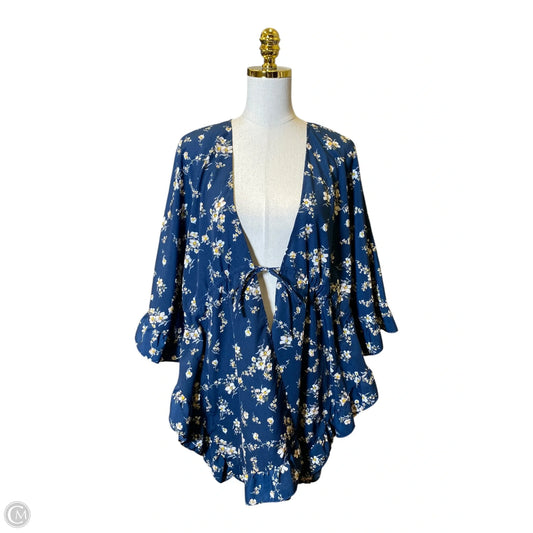 Swimwear Cover-up By Clothes Mentor In Floral Print, Size: Xl