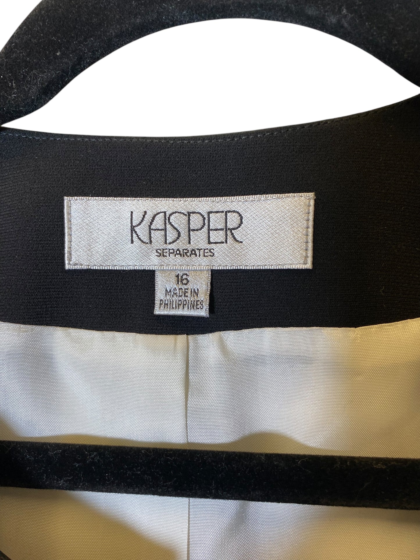 Jacket Other By Kasper In Black & White, Size: Xl