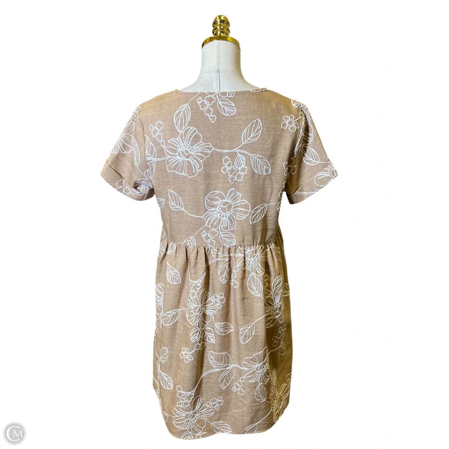 Dress Casual Midi By Como Blu In Brown, Size: S