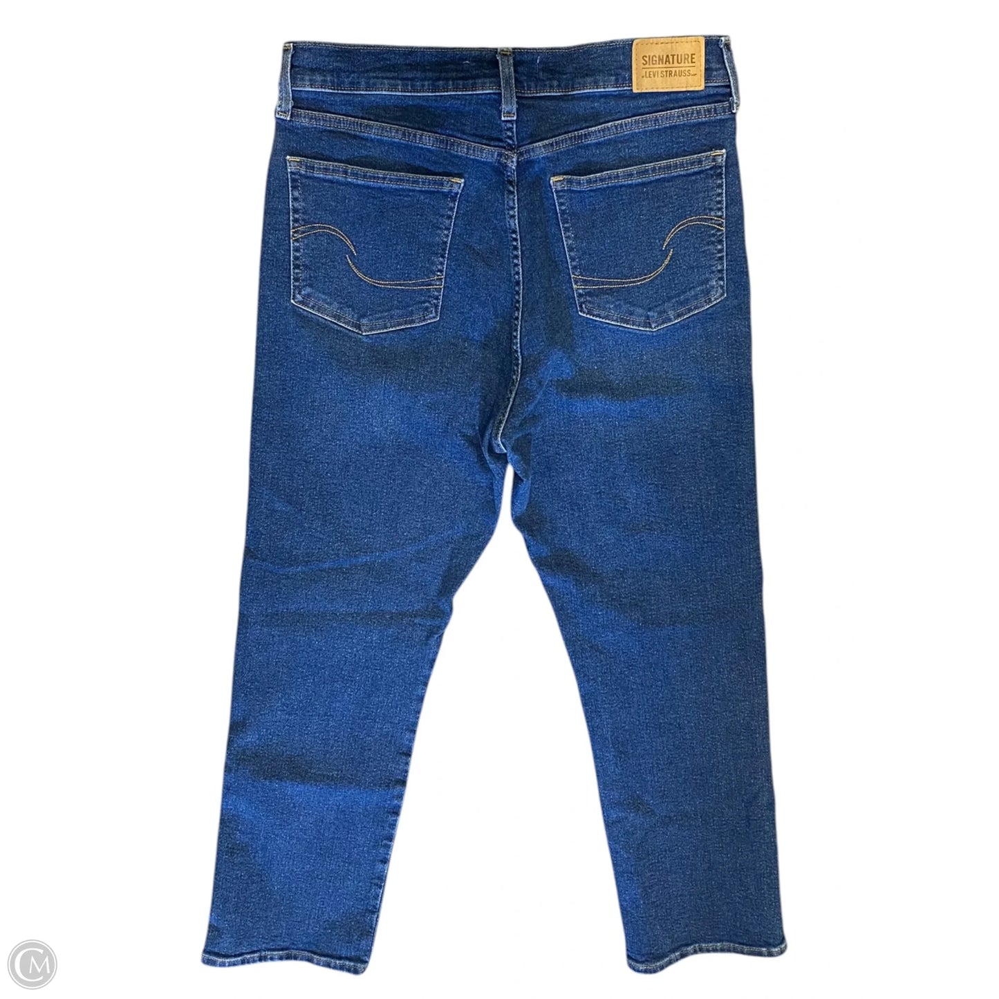 Jeans Straight By Levis In Blue Denim, Size: 12