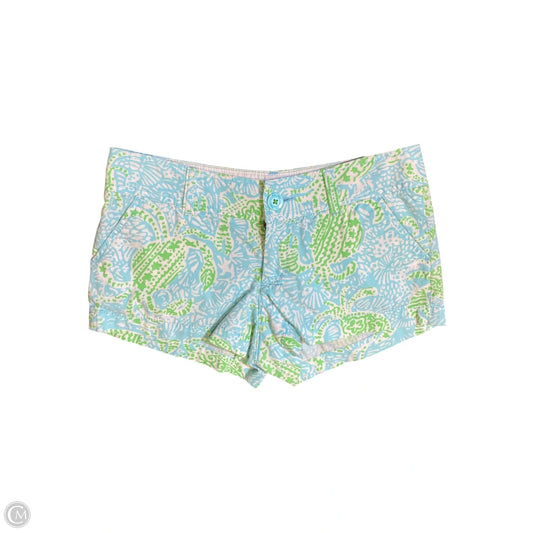 Shorts Designer By Lilly Pulitzer In Blue & Green, Size: 0