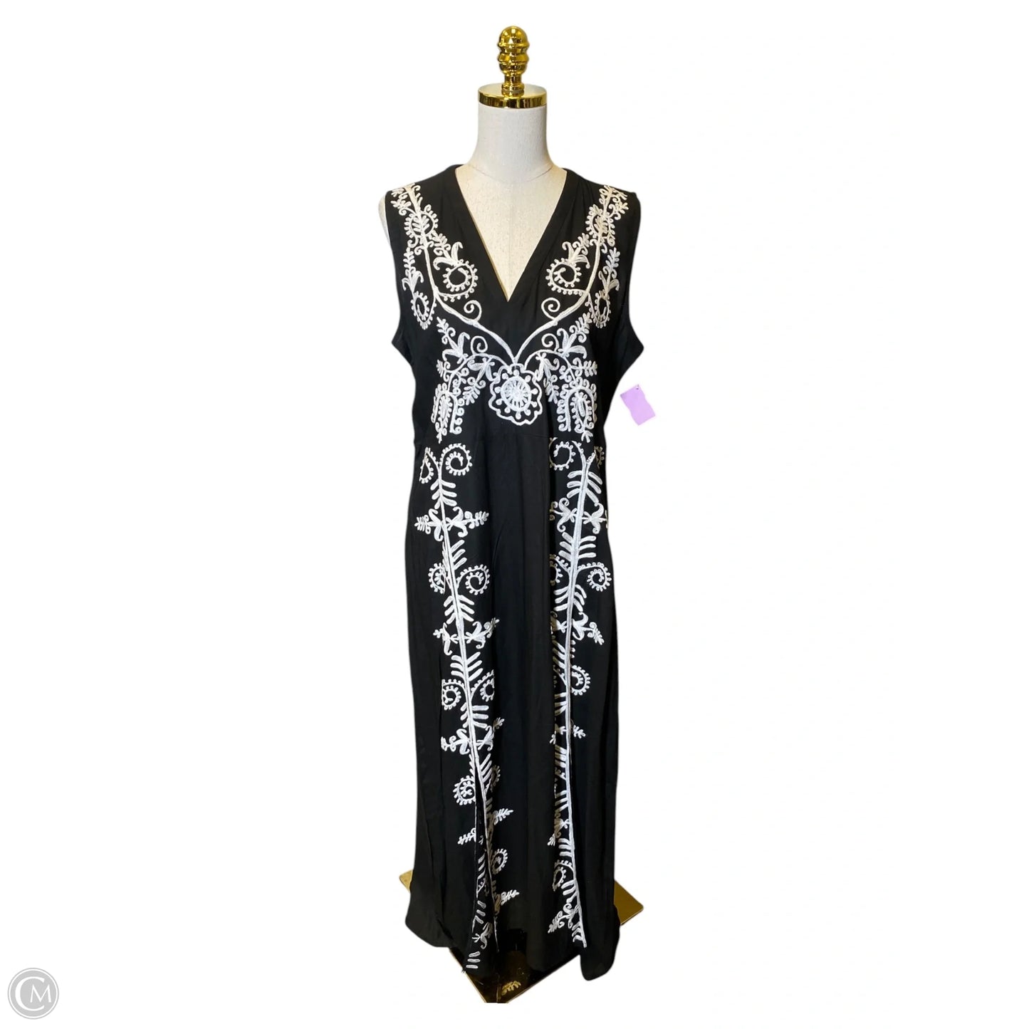 Dress Casual Maxi By Clothes Mentor In Black & White, Size: L