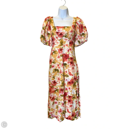 Dress Casual Maxi By Moon River In Floral Print, Size: Xs