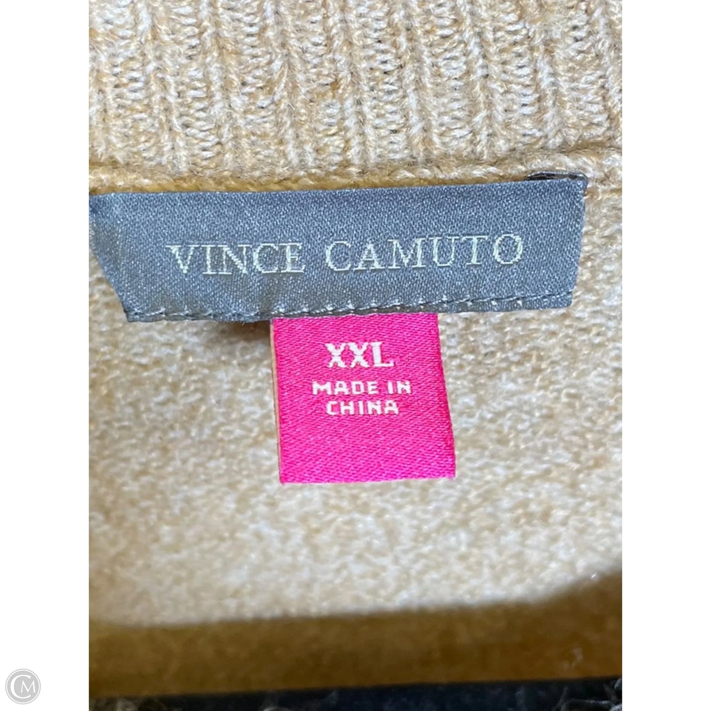 Sweater By Vince Camuto In Brown & Red, Size: 2x