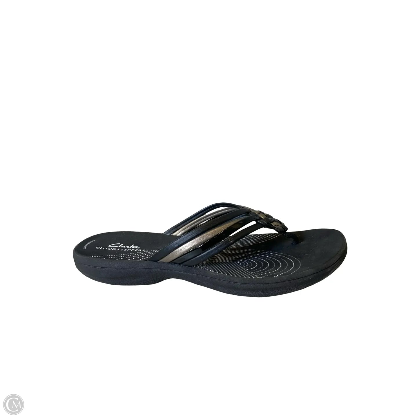 Sandals Heels Wedge By Clarks In Black, Size: 9