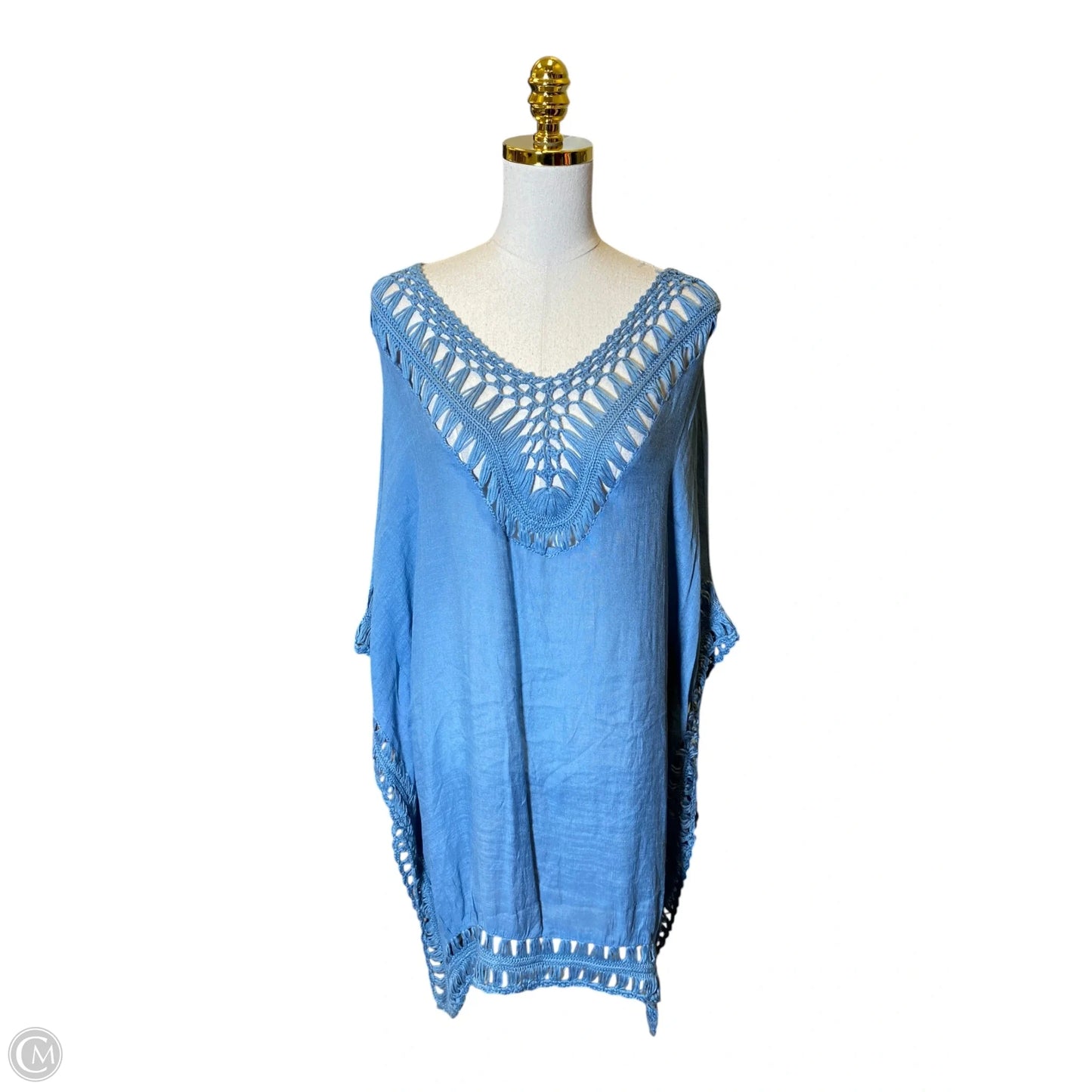 Swimwear Cover-up By Clothes Mentor In Blue, Size: Osfm