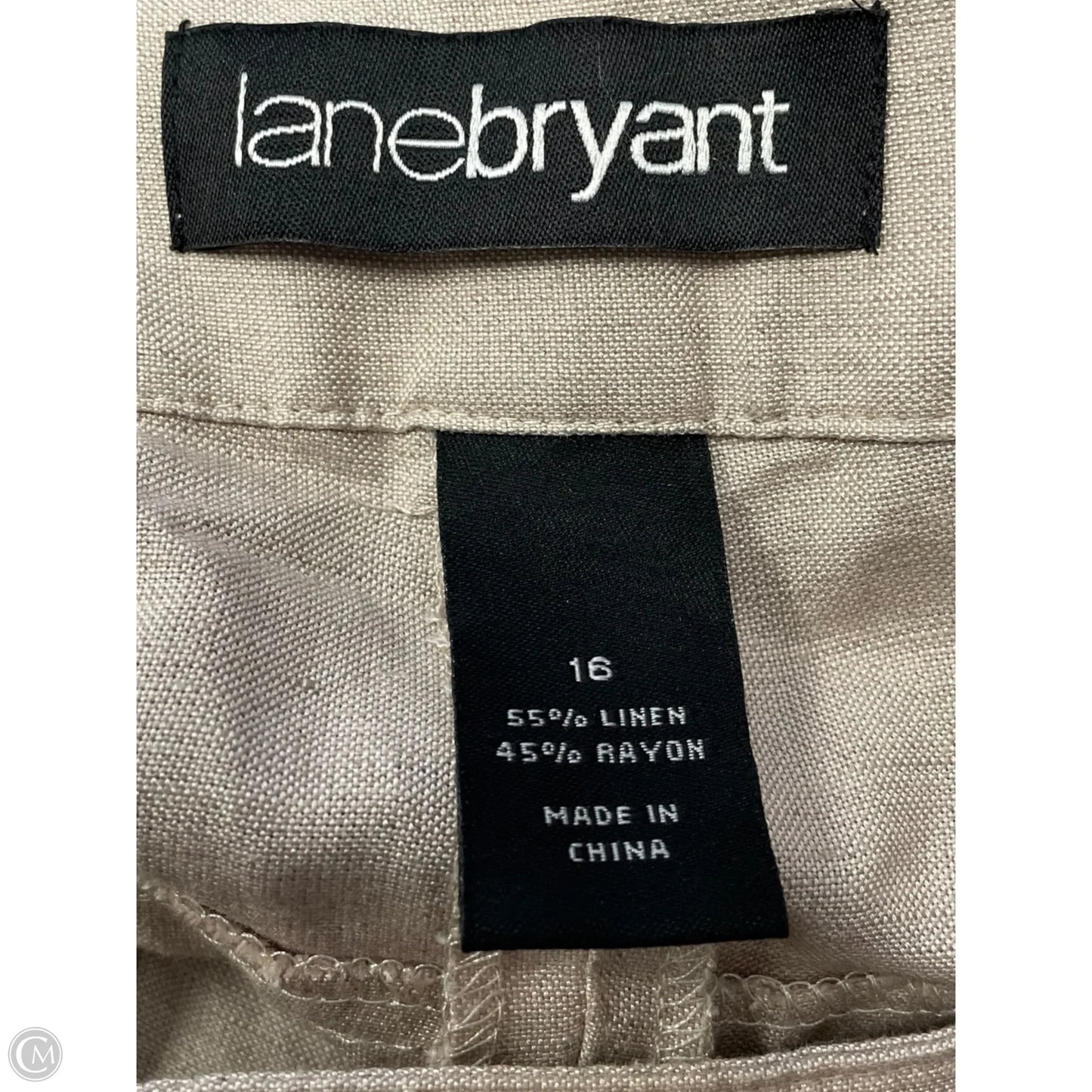 Pants Cropped By Lane Bryant In Beige, Size: 16