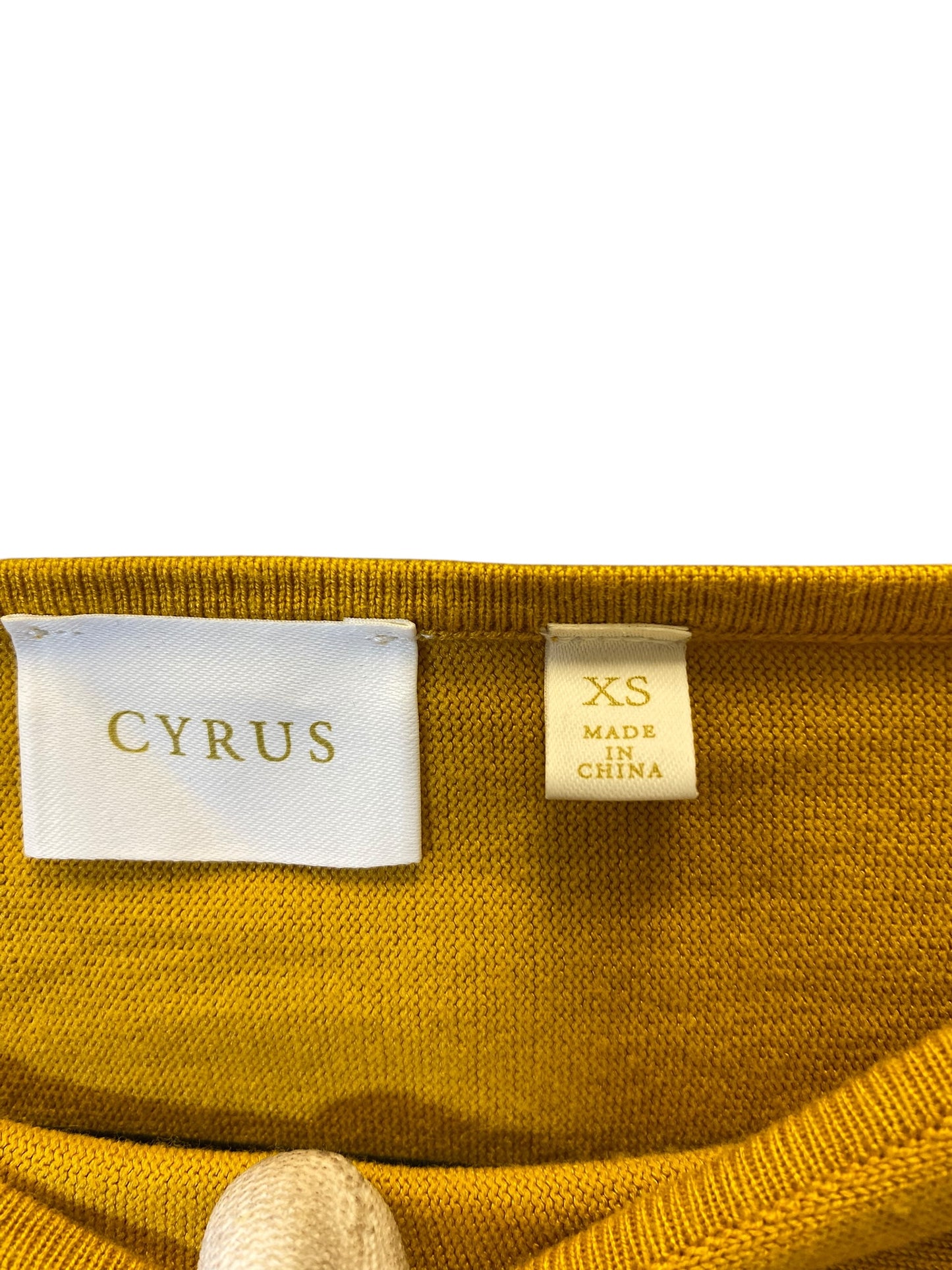 Top Long Sleeve By Cyrus Knits In Yellow, Size: Xs