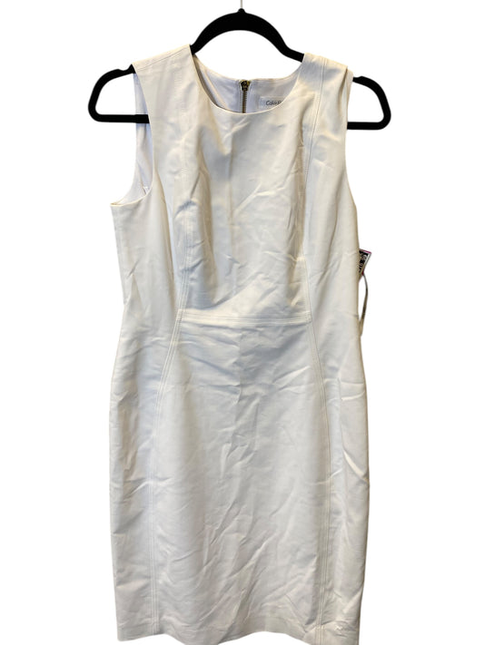 Dress Work By Calvin Klein In White, Size: 8